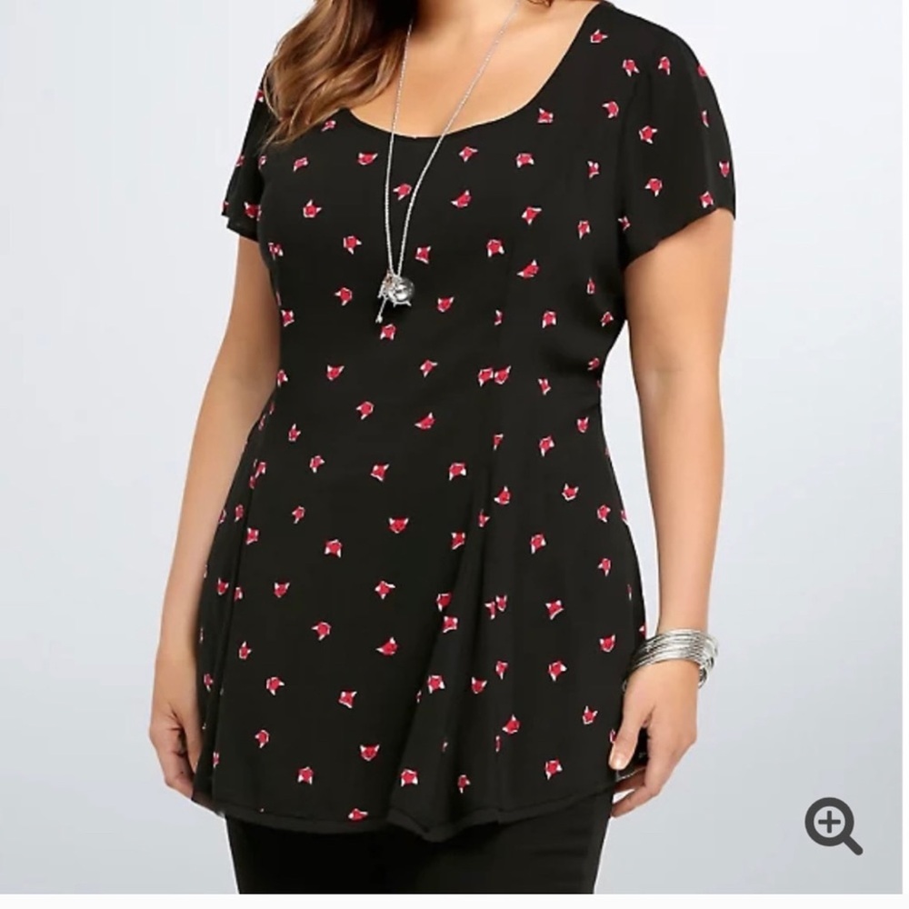 Torrid Fox Challis and Lace Tunic